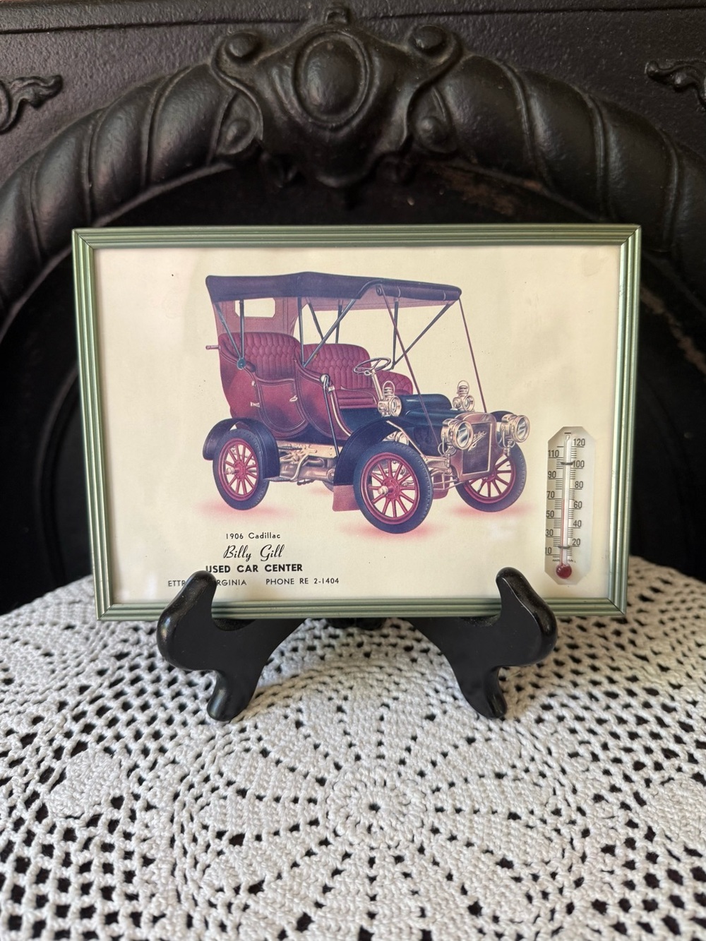 Vtg Billy Gill Used Car Sales Advertising Thermometer Ettrick Virginia